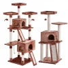 Frisco 52-in + 72-in Faux Fur Tree & Condo 1 Frisco 52-in + 72-in Faux Fur Tree & Condo -Dog Cat Corner 303334 MAIN. SY630 V1623072747
