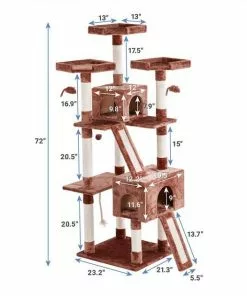 Frisco 52-in + 72-in Faux Fur Tree & Condo -Dog Cat Corner 303334 PT2. SY630 V1623060455