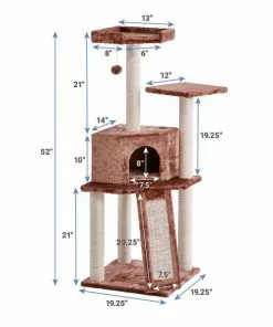 Frisco 52-in + 72-in Faux Fur Tree & Condo -Dog Cat Corner 303334 PT6. SY630 V1623034949
