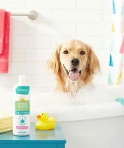 Frisco Aloe Hydrating Spray, 12-oz bottle + Oatmeal Shampoo with Aloe for Dogs & Cats, Almond Scent -Dog Cat Corner 303372 PT7. SY630 V1623066760
