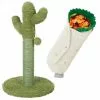Frisco Cactus Cat Scratching Post, 22-in + Plush Squeaking Burrito Dog Toy 1 Frisco Cactus Cat Scratching Post, 22-in + Plush Squeaking Burrito Dog Toy -Dog Cat Corner 303376 MAIN. SY630 V1623061062