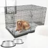 Frisco Fold & Carry Double Door Collapsible Wire Dog Crate & Mat Kit + Stainless Steel Bowl, 4.75-cup, 2 count -Dog Cat Corner 303424 MAIN. SY630 V1657656797