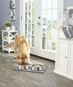 Frisco Fold & Carry Double Door Collapsible Wire Dog Crate & Mat Kit + Stainless Steel Bowl, 4.75-cup, 2 count -Dog Cat Corner 303424 PT7. SY630 V1623070670