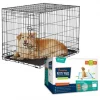Frisco Fold & Carry Single Door Collapsible Wire Crate, 36 inch + Extra Large Printed Dog Training & Potty Pads, 28 x 34-in, 40 count, Unscented -Dog Cat Corner 303438 MAIN. SY630 V1623088083