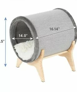 Frisco Modern Round + Tunnel Elevated Cat Bed -Dog Cat Corner 303470 PT6. SY630 V1623067063
