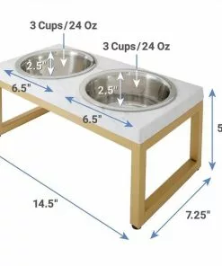 Frisco Plush Pouf Pillow Bed, Large + Marble Print Stainless Steel Double Elevated Dog Bowl, 3 Cups, Gold Stand 18 Frisco Plush Pouf Pillow Bed, Large + Marble Print Stainless Steel Double Elevated Dog Bowl, 3 Cups, Gold Stand -Dog Cat Corner 303534 PT7. SY630 V1625175763