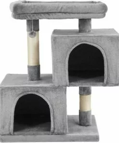 Frisco Self Warming Bolster Round Bed, Gray + 33-in Faux Fur Cat Tree & Condo, Gray 14 Frisco Self Warming Bolster Round Bed, Gray + 33-in Faux Fur Cat Tree & Condo, Gray -Dog Cat Corner 303574 PT4. SY630 V1623049340