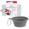 Ubbi||Frisco Ubbi On-The-Go Wipes Dispenser + Frisco Silicone Collapsible Travel Bowl with Carabiner, Gray, 1.5 Cups -Dog Cat Corner 303766 MAIN. SY630 V1623087451