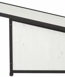 Frisco Modern Wooden Outdoor Dog House, White -Dog Cat Corner 304037 PT3. SY630 V1641481357