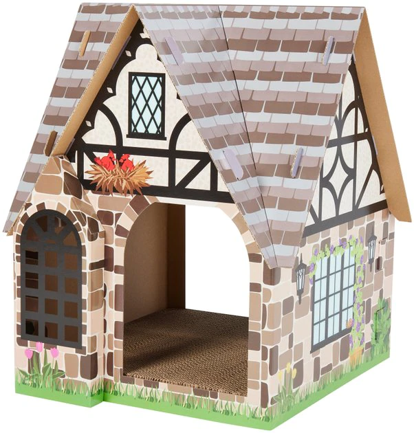 Frisco Tudor House Cardboard Cat House 3 Frisco Tudor House Cardboard Cat House