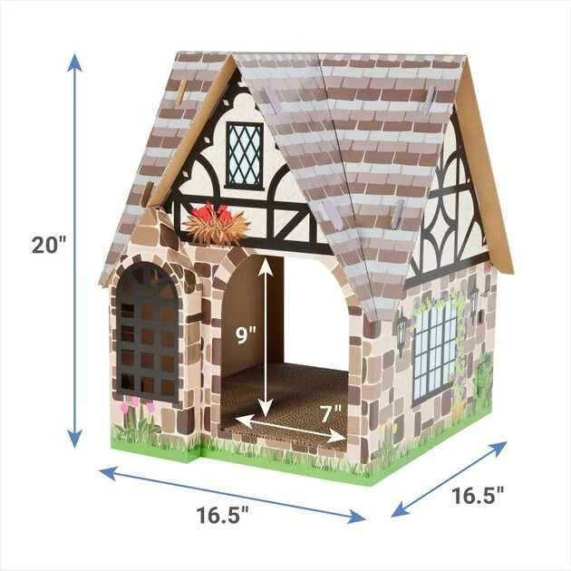 Frisco Tudor House Cardboard Cat House 4 Frisco Tudor House Cardboard Cat House - Image 2