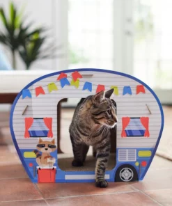 Frisco Camper Cardboard Cat House -Dog Cat Corner 308817 PT3. SY630 V1642099059