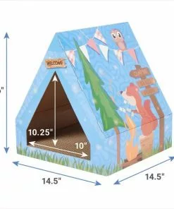 Frisco Tent Cardboard Cat House -Dog Cat Corner 308820 PT1. SY630 V1642691397