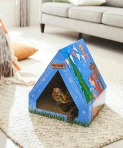 Frisco Tent Cardboard Cat House -Dog Cat Corner 308820 PT3. SY630 V1642099071