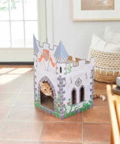 Frisco Castle Cardboard Cat House, 2-Story -Dog Cat Corner 308822 PT3. SY630 V1642099146