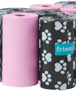 Frisco Pink, Black & Gray Assorted Solid & Printed Poop Bags, 270 Count