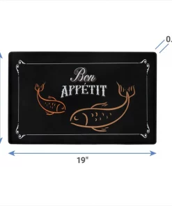 Frisco Silicone Fish Print Dog & Cat Food Mat, Black -Dog Cat Corner 311953 PT1. SY630 V1642541940