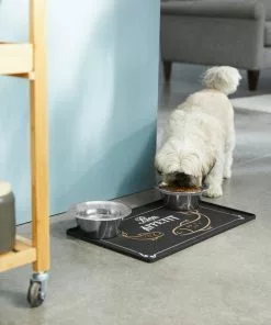 Frisco Silicone Fish Print Dog & Cat Food Mat, Black -Dog Cat Corner 311953 PT2. SY630 V1642542742