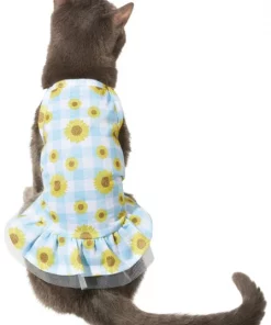Frisco Sunflower Gingham Dog & Cat Dress -Dog Cat Corner 312120 PT2. SY630 V1644425858
