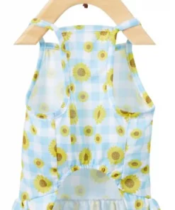 Frisco Sunflower Gingham Dog & Cat Dress -Dog Cat Corner 312120 PT4. SY630 V1644424205
