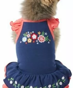 Frisco Embroidered Floral Dog & Cat Dress