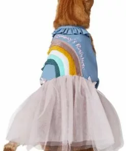 Frisco Rainbow Denim Dog & Cat Dress -Dog Cat Corner 312144 PT2. SY630 V1644524286
