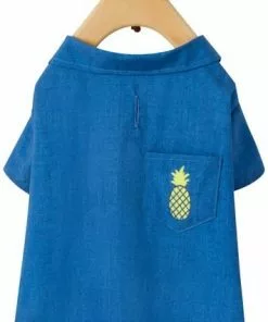 Frisco Chambray Pineapple Dog & Cat Shirt -Dog Cat Corner 312192 PT4. SY630 V1644527565