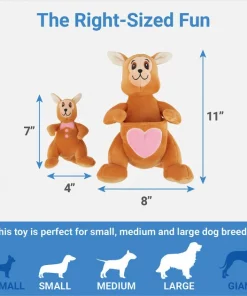 Frisco Kangaroo & Joey Plush Squeaky Dog Toy, 2 count -Dog Cat Corner 312899 PT1. SY630 V1640284886