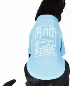 Frisco Peace Love Rescue Dog & Cat T-Shirt -Dog Cat Corner 315067 PT2. SY630 V1646349430