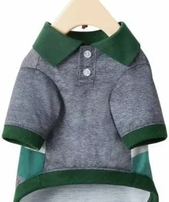 Frisco Green Striped Polo Dog & Cat Shirt -Dog Cat Corner 315091 PT5. SY630 V1646435818