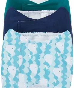 Frisco Washable Male Wrap, Whales, 3pk