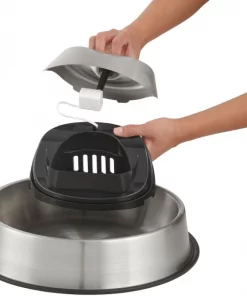 Frisco Stainless Steel Round Dog & Cat Fountain, 1 Gallon -Dog Cat Corner 316358 PT5. SY630 V1637610316