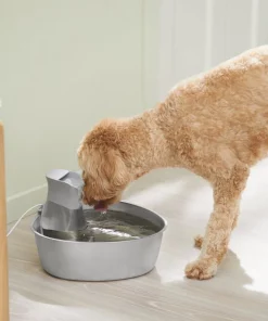 Frisco Stainless Steel Triangle Dog & Cat Fountain, 1 Gallon -Dog Cat Corner 316360 PT5. SY630 V1643224622