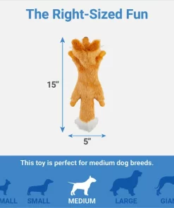 Frisco Fur Really Real Fox Plush Squeaky Dog Toy -Dog Cat Corner 316923 PT1. SY630 V1641400894