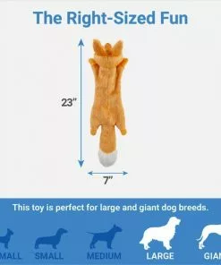 Frisco Fur Really Real Fox Plush Squeaky Dog Toy -Dog Cat Corner 316937 PT1. SY630 V1641400617