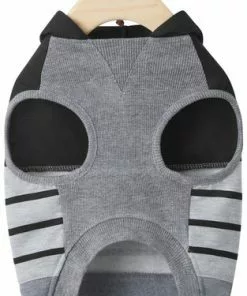 Frisco Gray Striped Dog & Cat Hoodie -Dog Cat Corner 317304 PT5. SY630 V1646437937