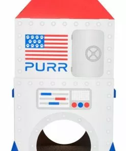 Frisco Spaceship Cardboard Cat House, 2-Story -Dog Cat Corner 317721 PT2. SY630 V1642088822