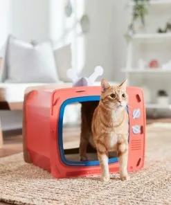 Frisco TV Set Cardboard Cat House -Dog Cat Corner 317731 PT3. SY630 V1642099409