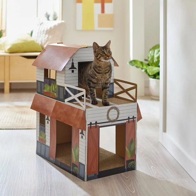Frisco Farmhouse Cardboard Cat House, 2-Story 6 Frisco Farmhouse Cardboard Cat House, 2-Story - Image 4