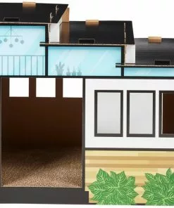 Frisco Modern House Cardboard Cat House -Dog Cat Corner 317735 PT2. SY630 V1642088487