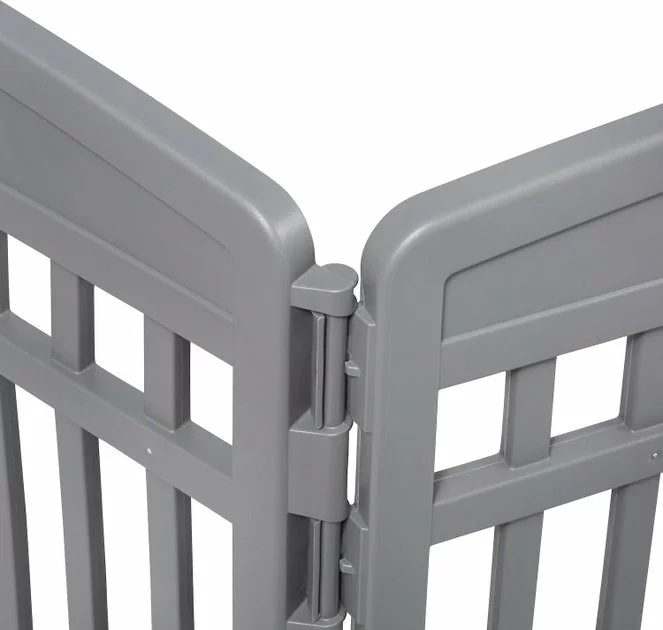 Frisco 4-Panel Plastic Exercise Playpen, Gray + Dog Training & Potty Pads, 22 x 23-in, 150 count, Unscented 4 Frisco 4-Panel Plastic Exercise Playpen, Gray + Dog Training & Potty Pads, 22 x 23-in, 150 count, Unscented - Image 2