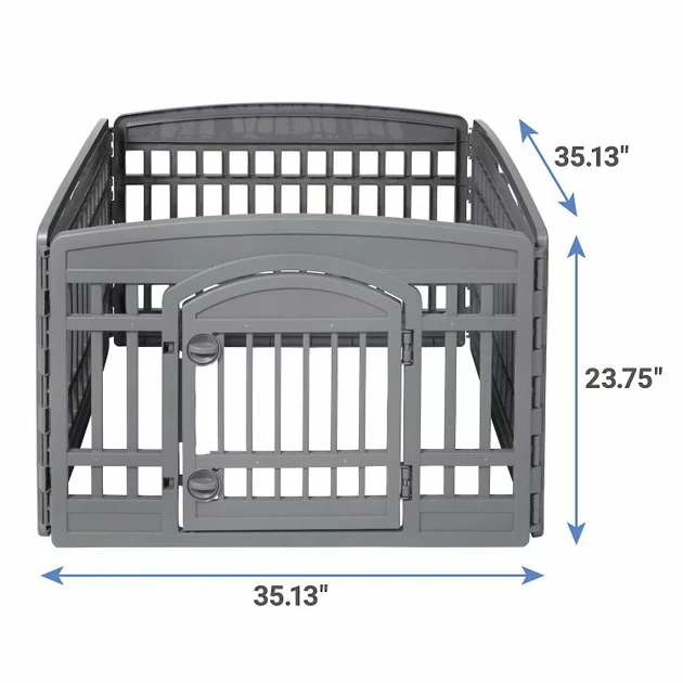 Frisco 4-Panel Plastic Exercise Playpen, Gray + Dog Training & Potty Pads, 22 x 23-in, 150 count, Unscented 5 Frisco 4-Panel Plastic Exercise Playpen, Gray + Dog Training & Potty Pads, 22 x 23-in, 150 count, Unscented - Image 3
