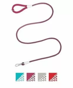 Frisco Outdoor Comfort Print Nylon Padded Collar, Large, Neck: 18 -26-in, Width: 1-in + Outdoor Ultra Reflective Rope Leash With Padded Handle, Boysenberry Purple, 6 - ft -Dog Cat Corner 319070 PT5. SY630 V1631142375