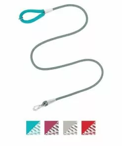 Frisco Outdoor Comfort Print Nylon Padded Collar, Medium - Neck: 14-20-in, Width: 3/4-in + Outdoor Ultra Reflective Rope Leash With Padded Handle, Bayou Teal, 6 - ft -Dog Cat Corner 319076 PT5. SY630 V1631142397