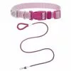 Frisco Outdoor Frisco Nylon Collar, Shadow Purple, Medium-Neck: 14-20-in, Width: 3/4-in + Rope Leash With Padded Handle, Boysenberry Purple, 6-ft -Dog Cat Corner 319112 MAIN. SY630 V1631144177
