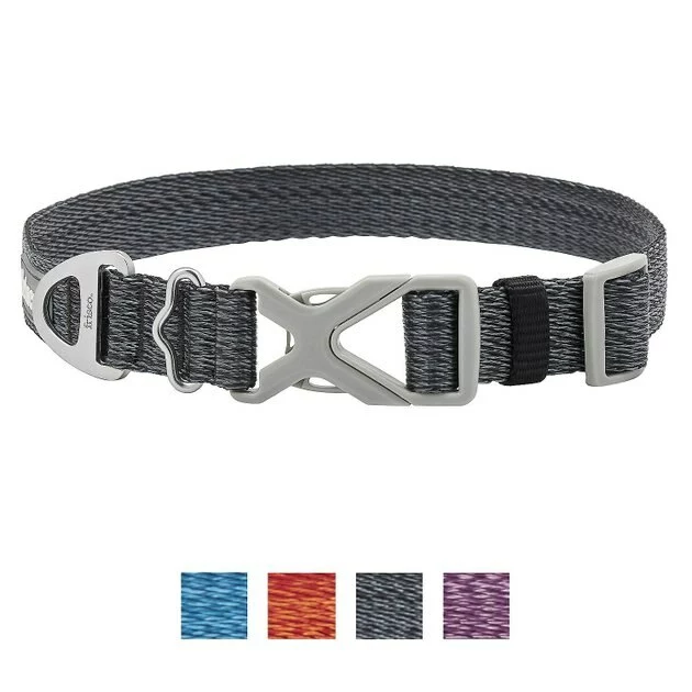Frisco Outdoor Heathered Nylon Collar, Midnight Black, LG, Neck: 18 -26-in, Width: 1-in + Dog Leash, Midnight Black, LG - Length: 6-ft, Width: 1-in 4 Frisco Outdoor Heathered Nylon Collar, Midnight Black, LG, Neck: 18 -26-in, Width: 1-in + Dog Leash, Midnight Black, LG - Length: 6-ft, Width: 1-in - Image 2