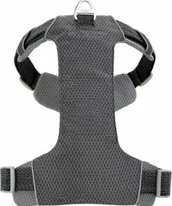 Frisco Outdoor Lightweight Ripstop Nylon Harness, Storm Gray, Large, Neck: 18 to 28-in, Girth 24 to 34-in + Heathered Dog Leash, Midnight Black, LG - Length: 6-ft, Width: 1-in -Dog Cat Corner 319200 PT2. SY630 V1631139087