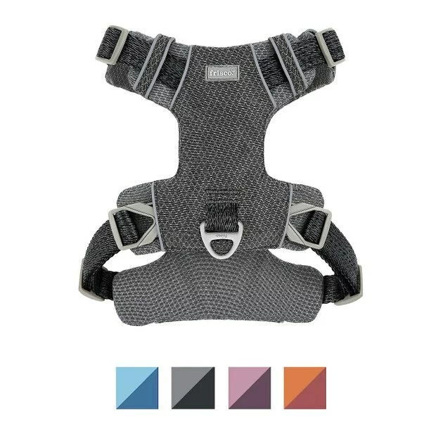 Frisco Outdoor Lightweight Ripstop Nylon Harness, Storm Gray, Small, Neck: 13 to 19-in, Girth: 16 to 22-in + Heathered Dog Leash, Midnight Black, SM - Length: 6-ft, Width: 5/8-in 4 Frisco Outdoor Lightweight Ripstop Nylon Harness, Storm Gray, Small, Neck: 13 to 19-in, Girth: 16 to 22-in + Heathered Dog Leash, Midnight Black, SM - Length: 6-ft, Width: 5/8-in - Image 2