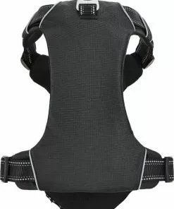 Frisco Outdoor Premium Ripstop Nylon Harness with Pocket, Midnight Black, XL - Girth: 32-44-in + Reflective Comfort Padded Dog Collar, Midnight Black, LG, Neck: 18 -26-in, Width: 1-in -Dog Cat Corner 319304 PT2. SY630 V1631157080