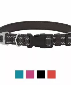 Frisco Outdoor Premium Ripstop Nylon Harness with Pocket, Midnight Black, XL - Girth: 32-44-in + Reflective Comfort Padded Dog Collar, Midnight Black, LG, Neck: 18 -26-in, Width: 1-in -Dog Cat Corner 319304 PT5. SY630 V1631139692